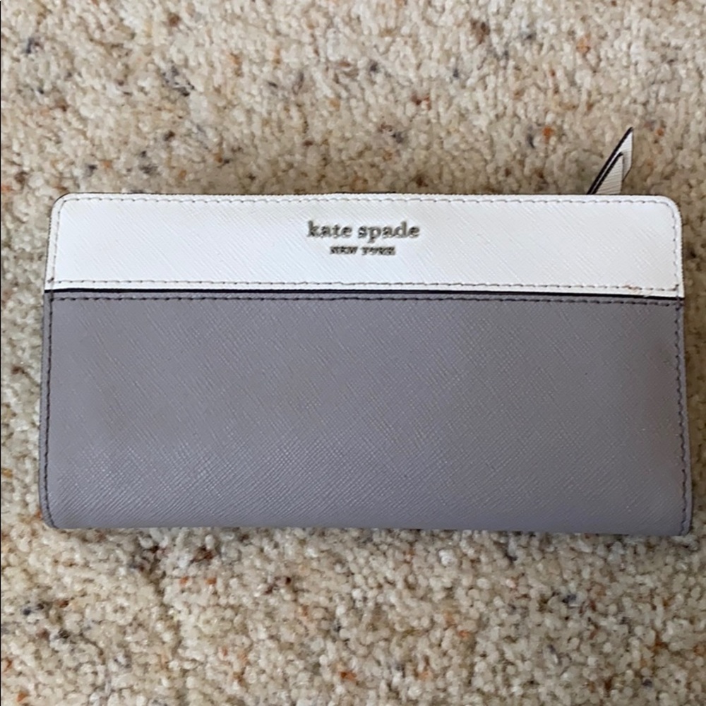 Kate Spade Gray and white wallet.